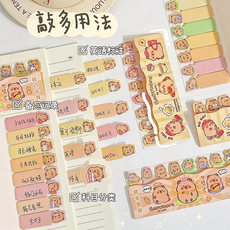 

Sticky Notes Capybara Lucu 8IN1 EE86