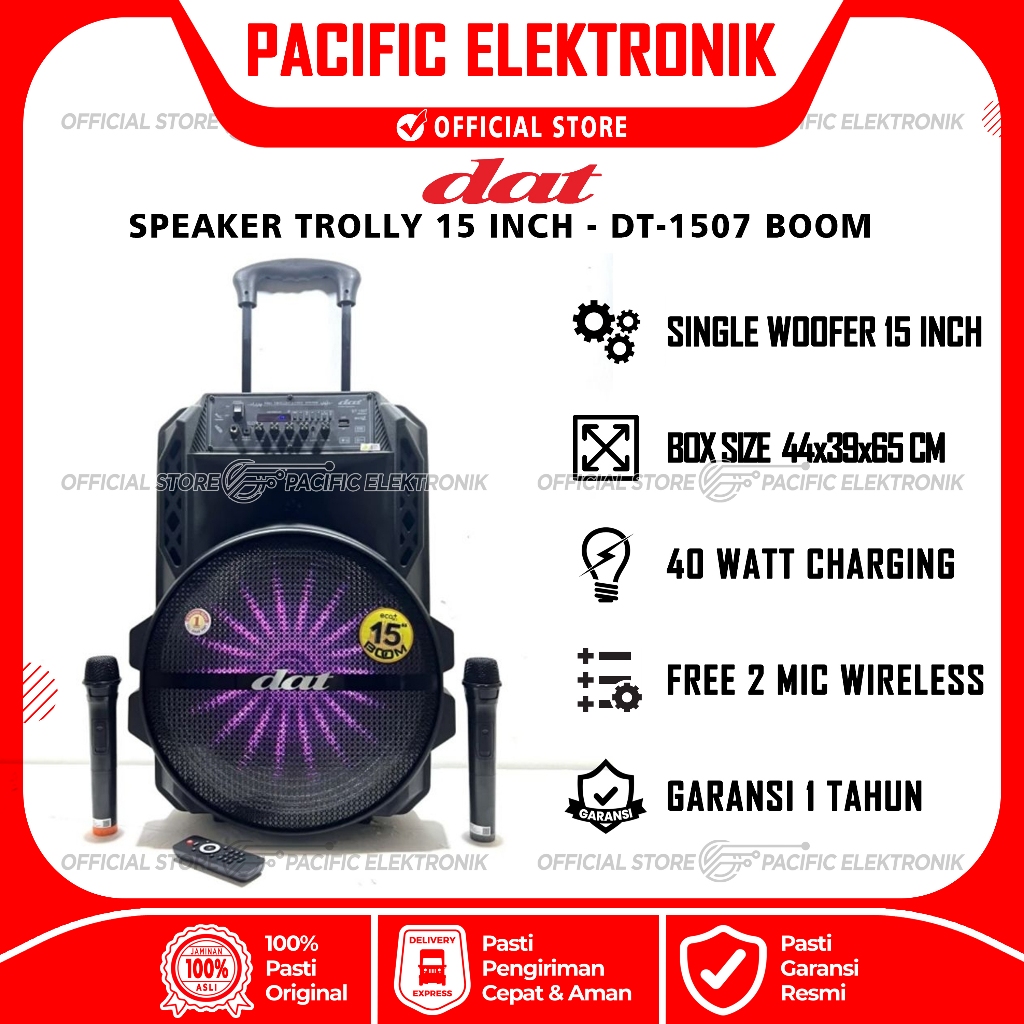 Speaker Trolley DAT DT-1507 BOOM / DAT 1507 BOOM / DAT1507
