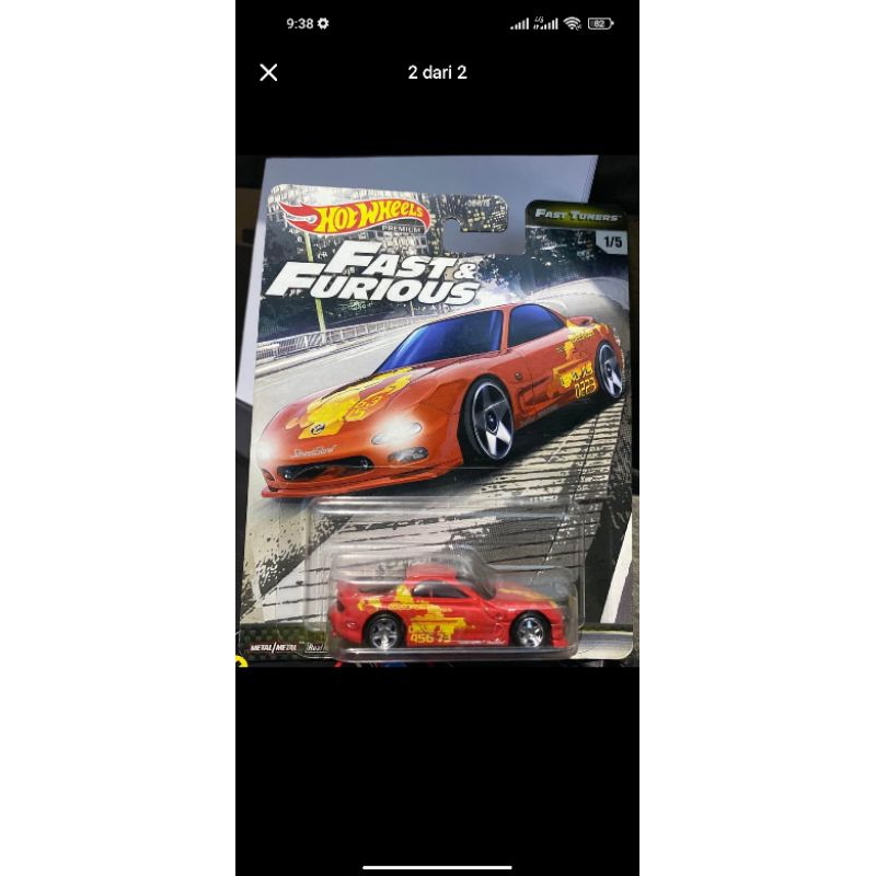 Hotwheels Fast Furious Mazda RX 7