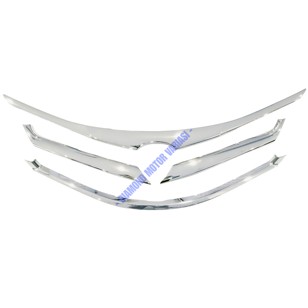 Paket Hood Molding List Grill Atas Tengah Bawah Bemper Depan All New Avanza Xenia 2012 2013 2014