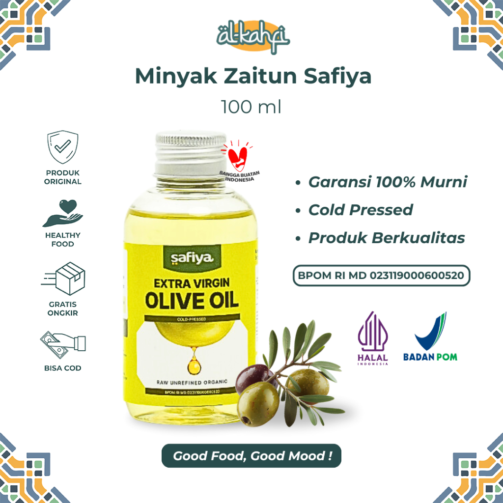 

Minyak Zaitun 100 ml Safiya Extra Virgin Olive Oil - Minyak Zaitun Asli EVOO