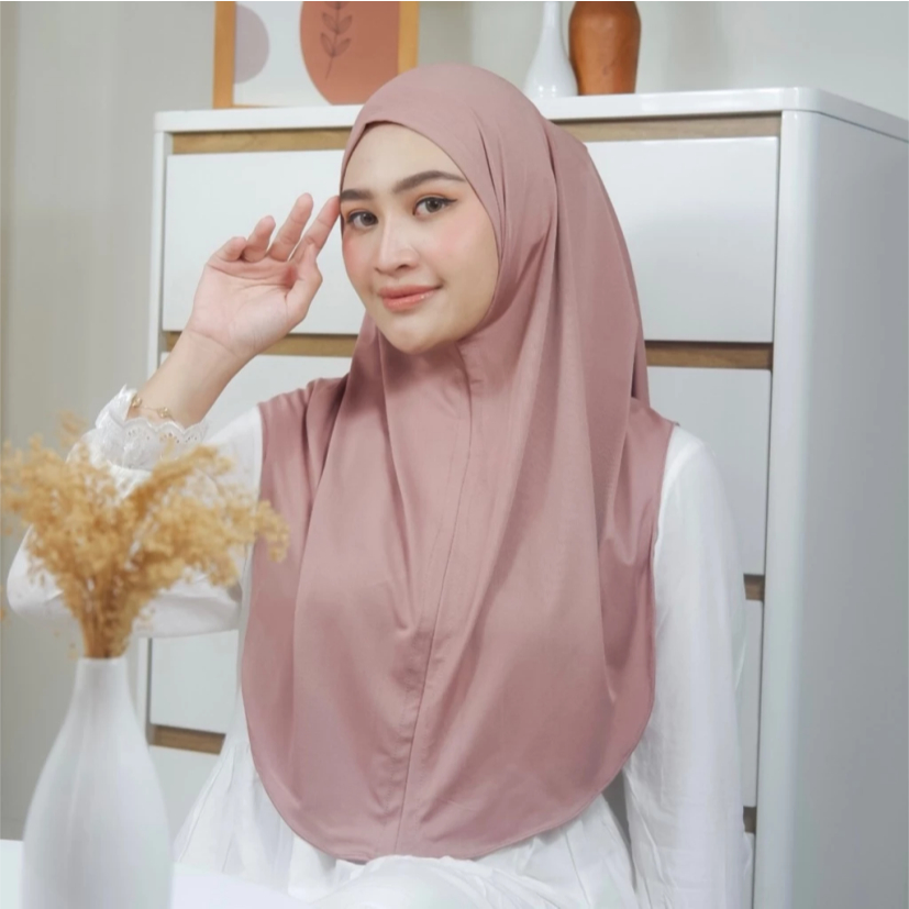 hijab instan jersey jumbo premium bergo jersey tanpa pet