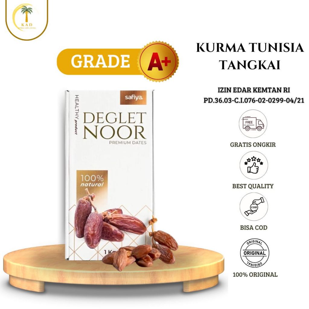 

kurma tunisia tangkai 100% original safiya