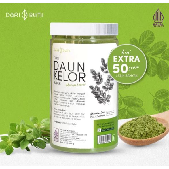 

Dari Bumi Daun Kelor Moringa Bubuk Premium Pure Organic