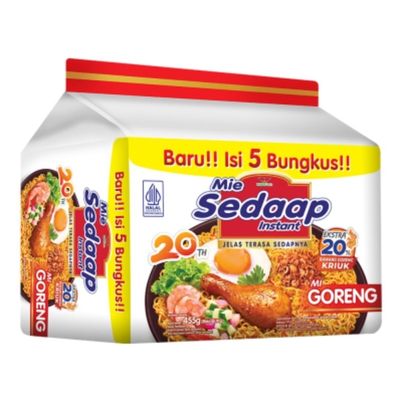 

Sedap mie instan goreng isi 5 x 90 g