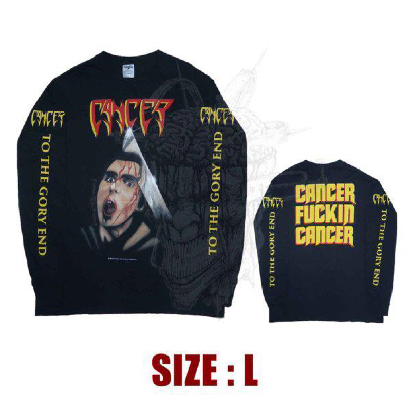 CANCER cancer fuvkin cancer art - LONGSLEEVE ORIGINAL released By undying music