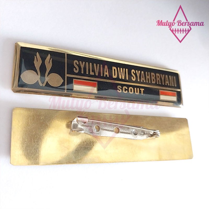 

Papan Nama Dada Logo Pramuka Custom Name Tag Pramuka - Mulyo Bersama