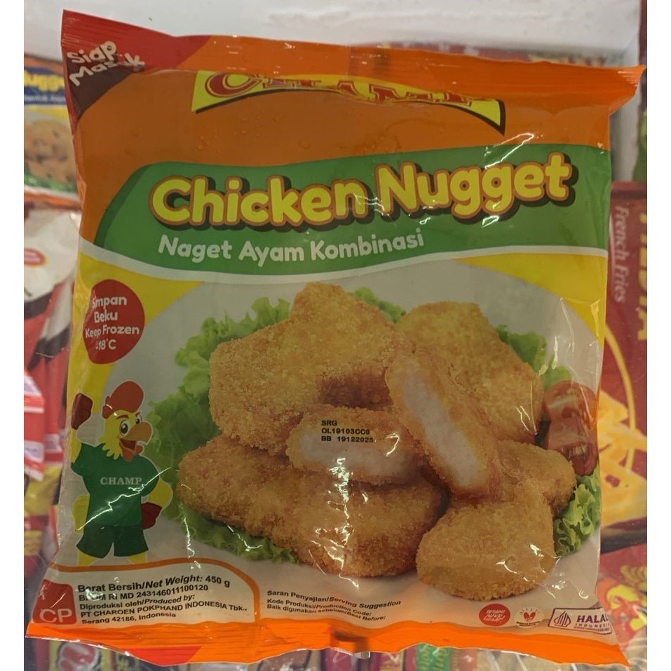 

CHAMP CHICKEN NUGGET 225 GR 450 GR 900 GR