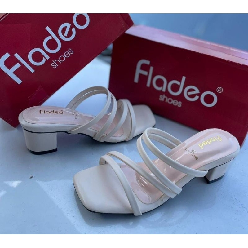 Sandal heels 5cm Wanita nyaman Fladeo