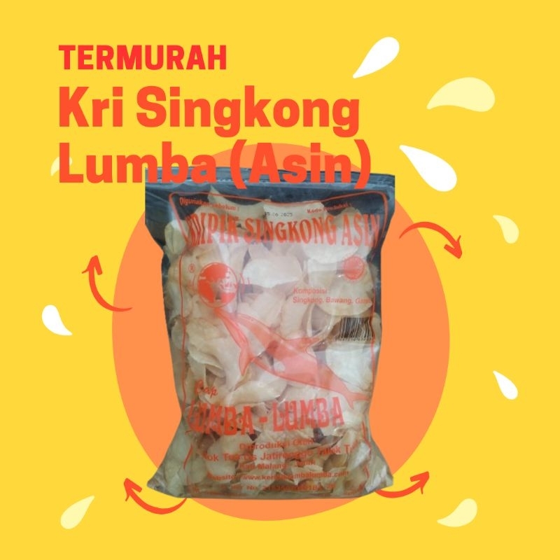 

Kripik Singkong Lumba Lumba khas Malang rasa Asin Gurih 500 gr