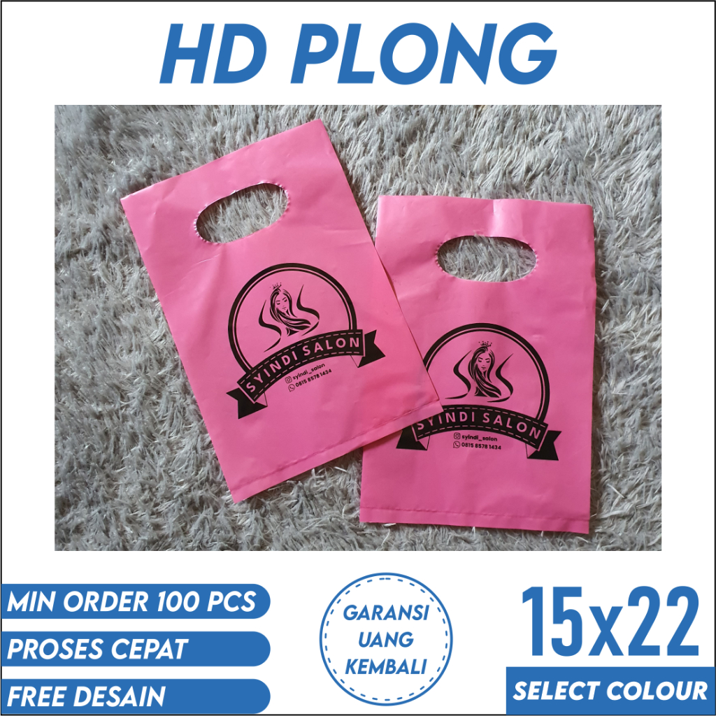 

Custom 100 Pcs Plastik Sablon HD Plong 15x22cm Custom FREE DESIGN, Plastik Murah, Plastik Custom, Plastik COD, Plastik HD Plong, Plastik