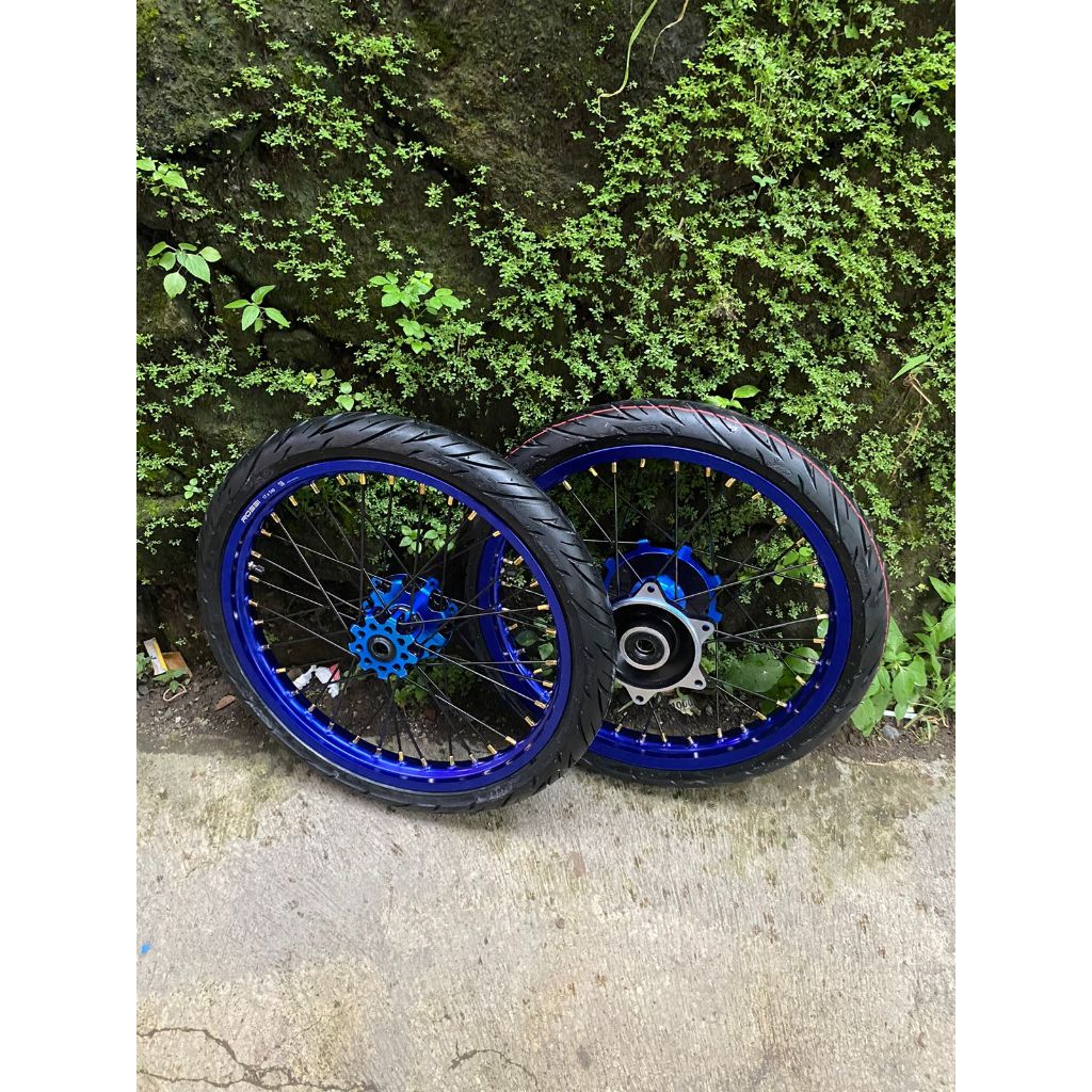 Wheelset Semi Cacing CRF 140/160 Ban FDR Baru Ring 17