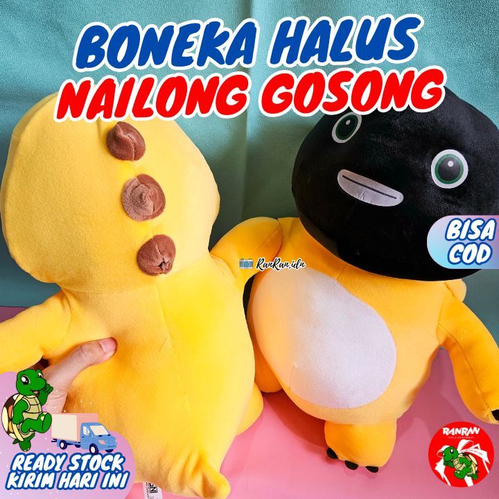 Boneka Nailong/ Ganci Boneka Nailong/ Gantungan Kunci Nailong/ Boneka Dino Kuning/Nailong Muka Hitam