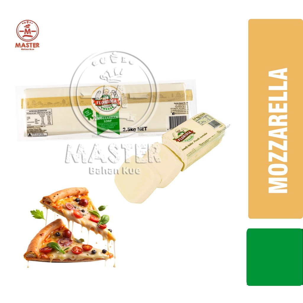 

Keju Mozarella Italia FLORIDIA Cheese Mozzarella Loaf Block Repack [KHUSUS INSTANT]