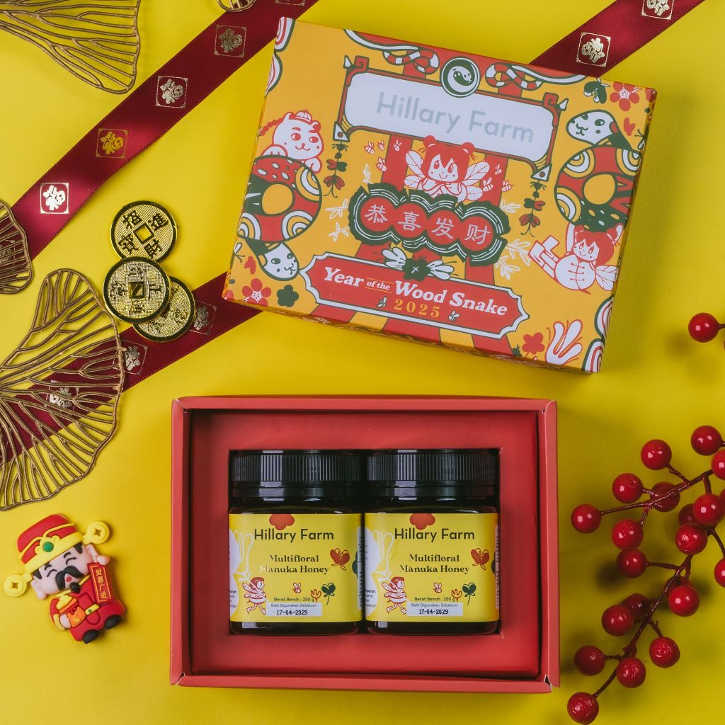 

Hampers Chinese New Year / CNY Multifloral Manuka Honey 250gr + Multifloral Manuka Honey 250gr