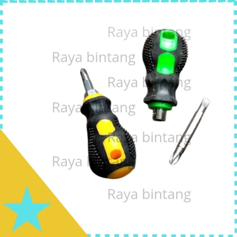 Obeng cebol buntek mini arah plus minus negatif kembang obeng multi