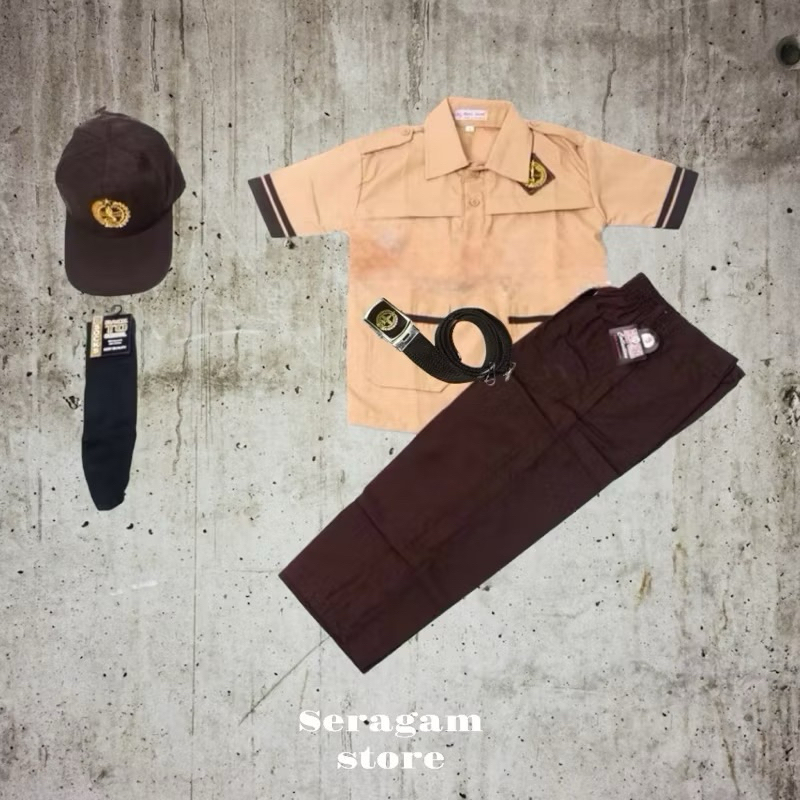 

Setelan Super Lengkap Pramuka Siaga Seragam Sekolah SD LAKI Cowok BAJU PENDEK CELANA PANJANG