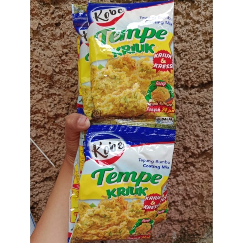 

Kobe Tepung Bumbu Tempe Kriuk 1 Renceng isi 10 Sachet