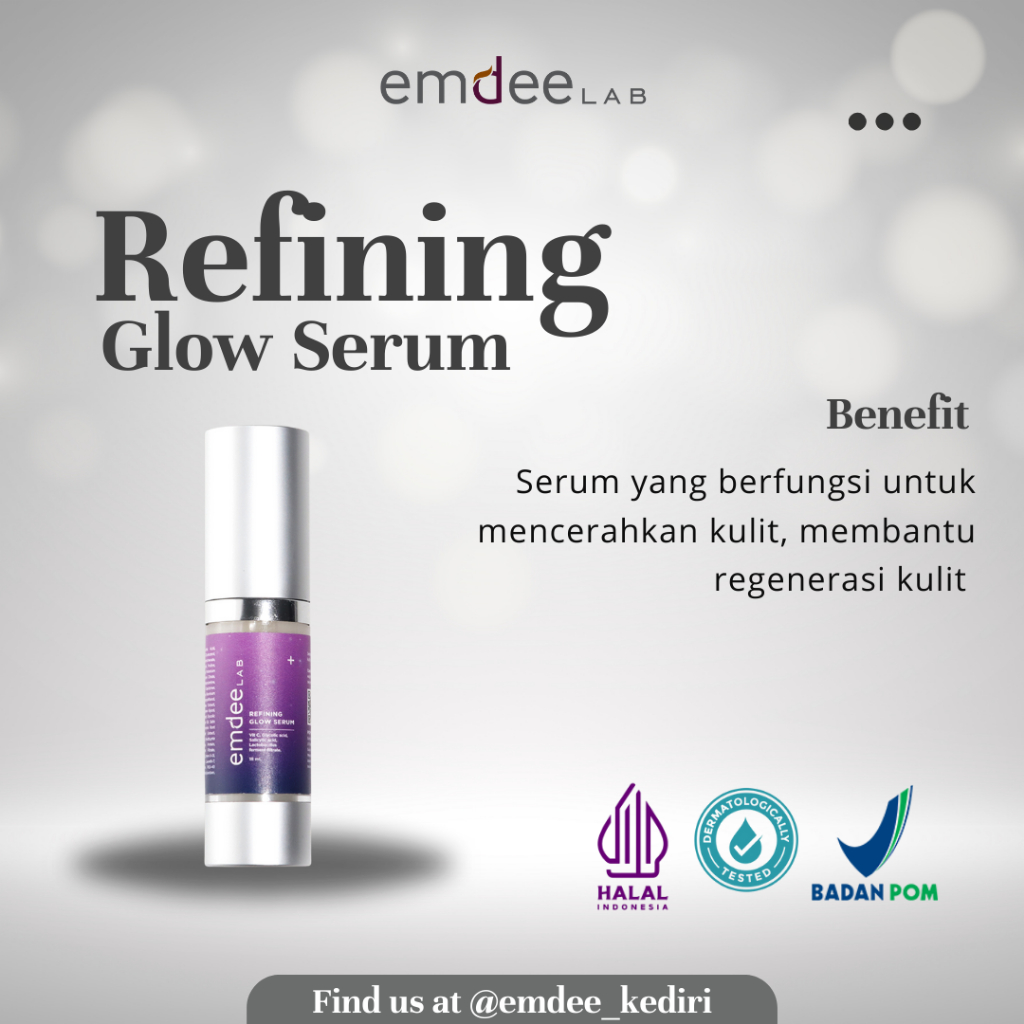 Emdee Lab Refining Glow Serum - Serum Pencerah 18mL