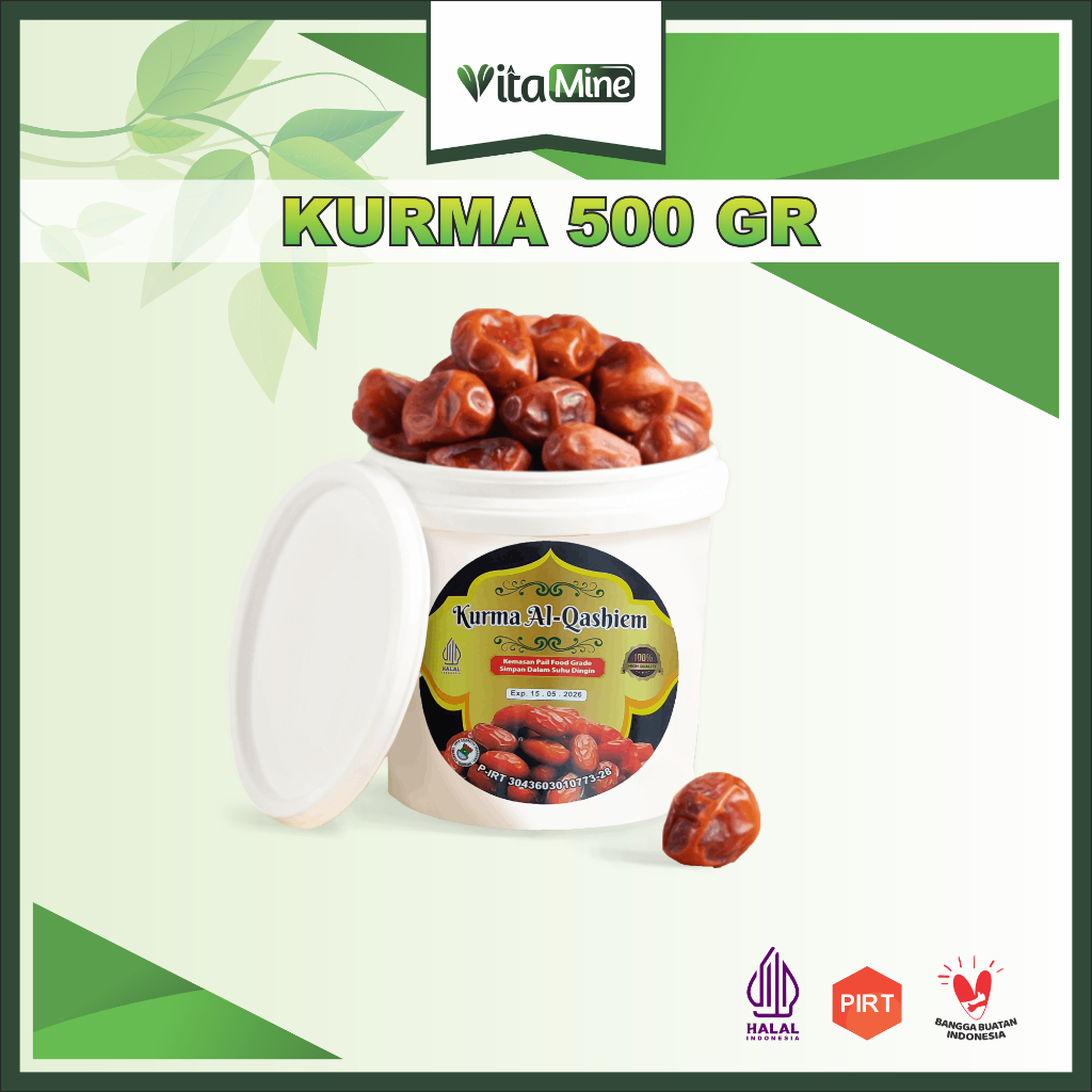 

Vitamine - Kurma Al Qasseem 500 gram - Kurma Al Qashiem - Kurma Muda Al Qasim Ajwa