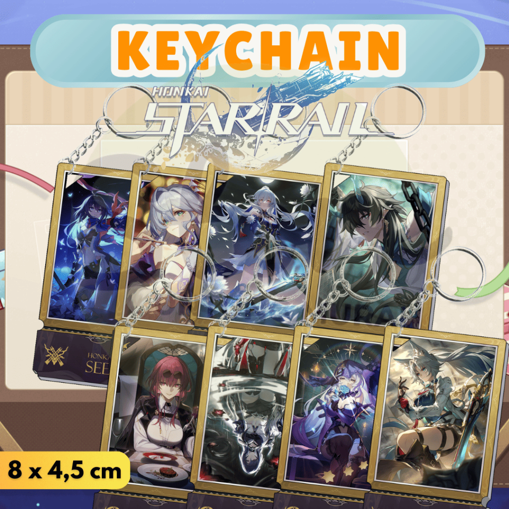Keychain acrylic Honkai Star Rail Character (Sunday, Robin, Acheron) Ticket Passes