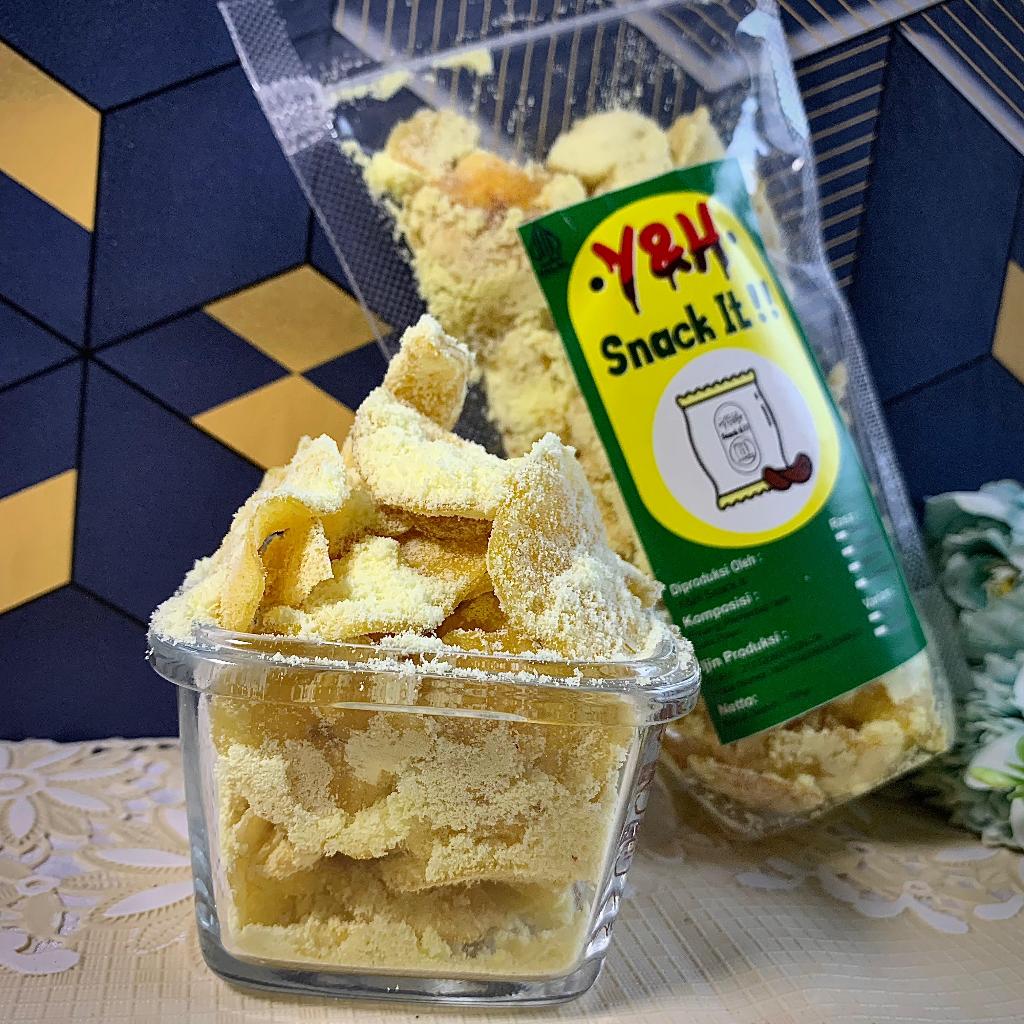 

keripik pisang lumer kering bahan alami rasa vanilla y&h snack it