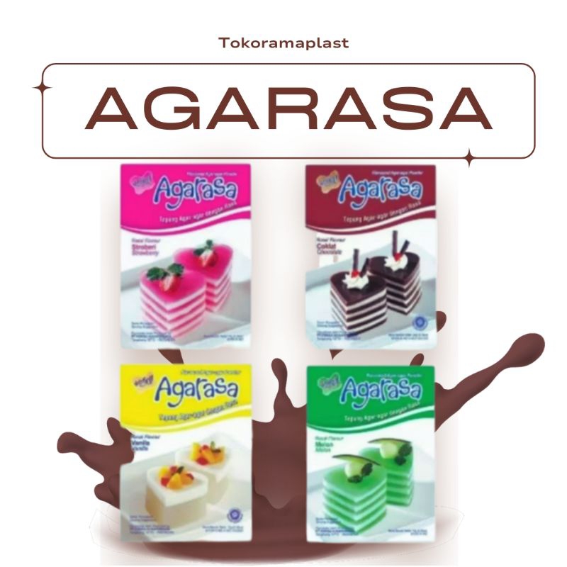 

Agarasa Nutrijell Sachet 10gr Agar agar strawberry / Vanilla / Melon / Coklat