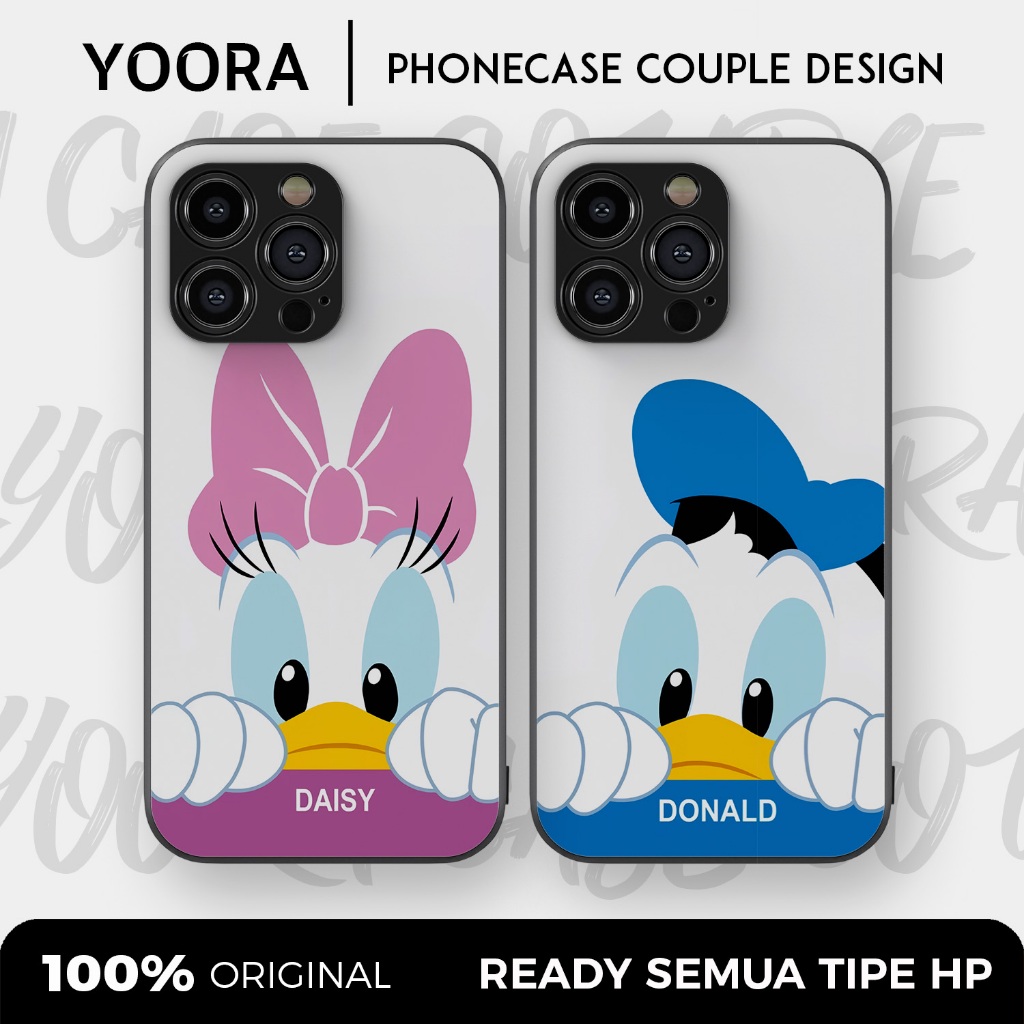 [DD08] Custom Case Couple Donald Duck Daisy Premium Bisa Untuk Semua Tipe Hp