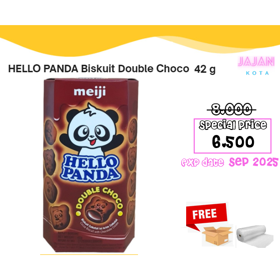 

HELLO PANDA Biskuit Double Choco 42 gram