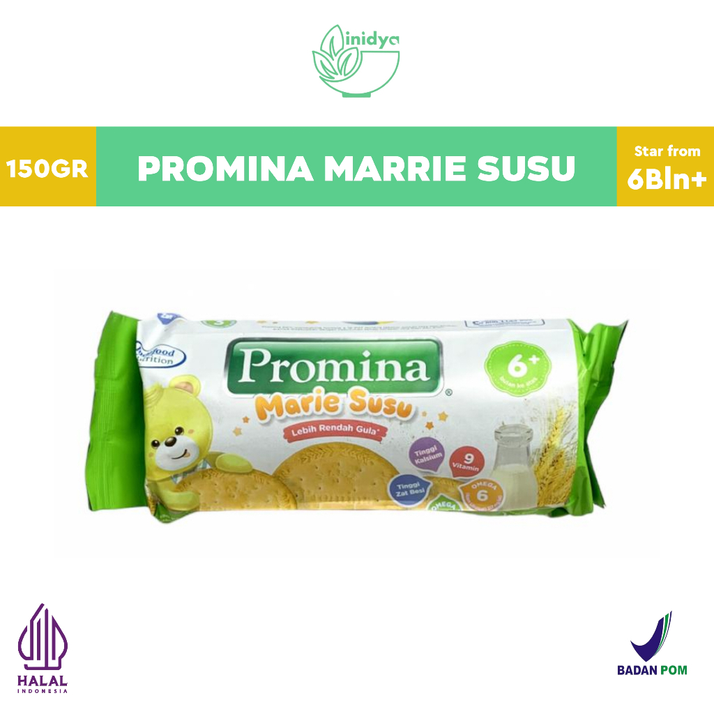 PROMINA Marie Susu Roll 150gram - Biskuit Bayi Biskuit Marie Susu Biskuit Promina Cemilan Cookies Sn