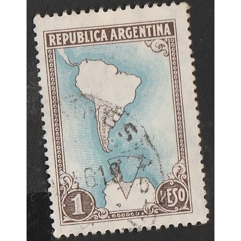 

A 11354 SATU BUAH PRANGKO ARGENTINA NOMINAL 1 PESO TEMA MAP PETA NEGARA DENGAN KONDISI SUDAH ADA CAP