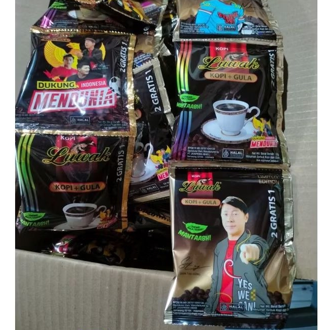 

luwak kopi hitam + gula isi 15 sachet