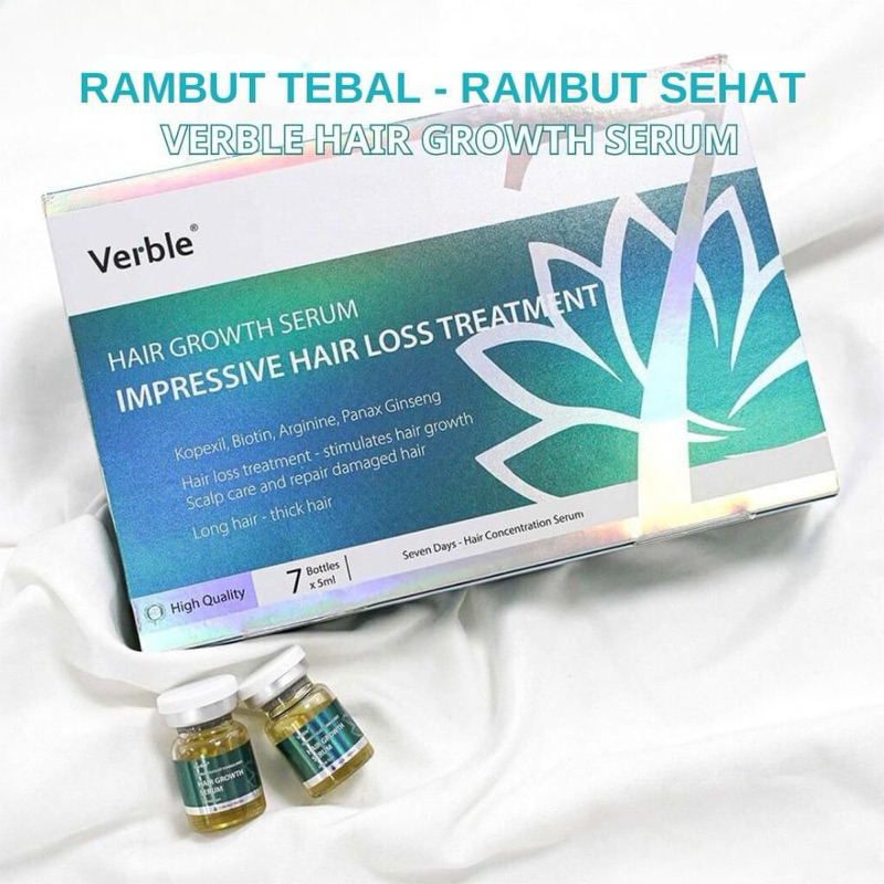 VERBLE - HAIR GROWTH SERUM IMPRESSIVE HAIR LOSS TREATMENT - VERBLE MERANGSANG PERTUMBUHAN RAMBUT DAN