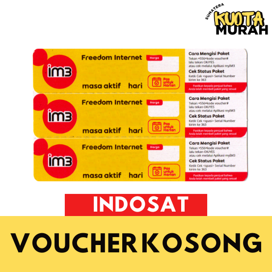 VOUCHER KOSONG INDOSAT NASIONAL  (1BOX ISI 750pcs)