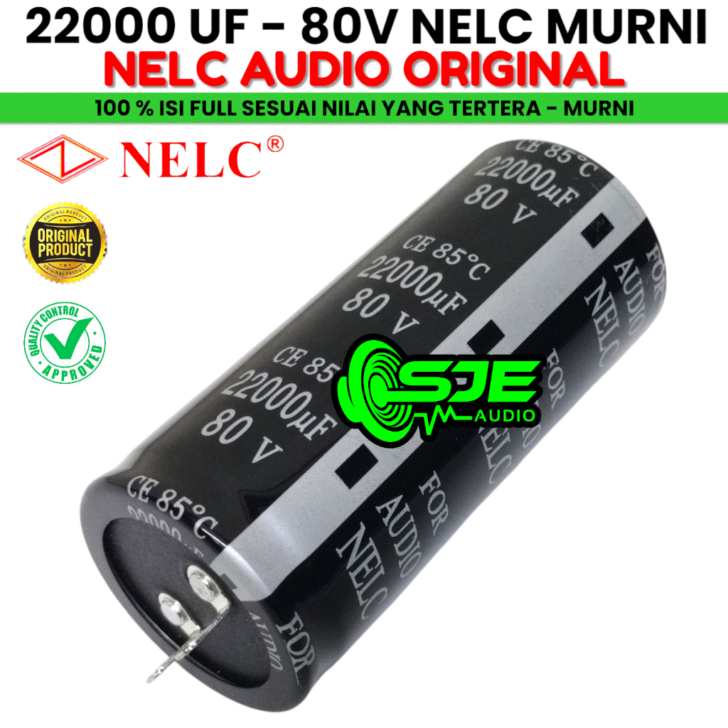 CAPASITOR ELKO 22000 UF 80 V NELC MURNI ASLI ELCO NELC 22000UF 80V ELKO CAPASITOR KAPASITOR 22000UF 