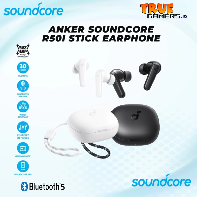 Anker Soundcore R50i Stick Earbud Wireless Bluetooth Hitam