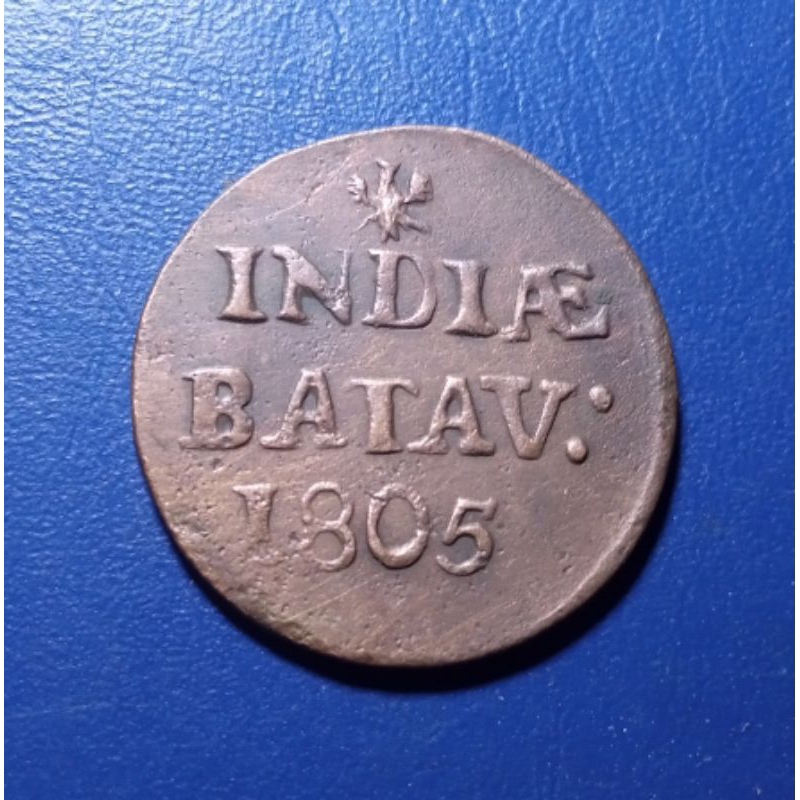 Koin Overijssel 1 Duit Indiae Batav 1805