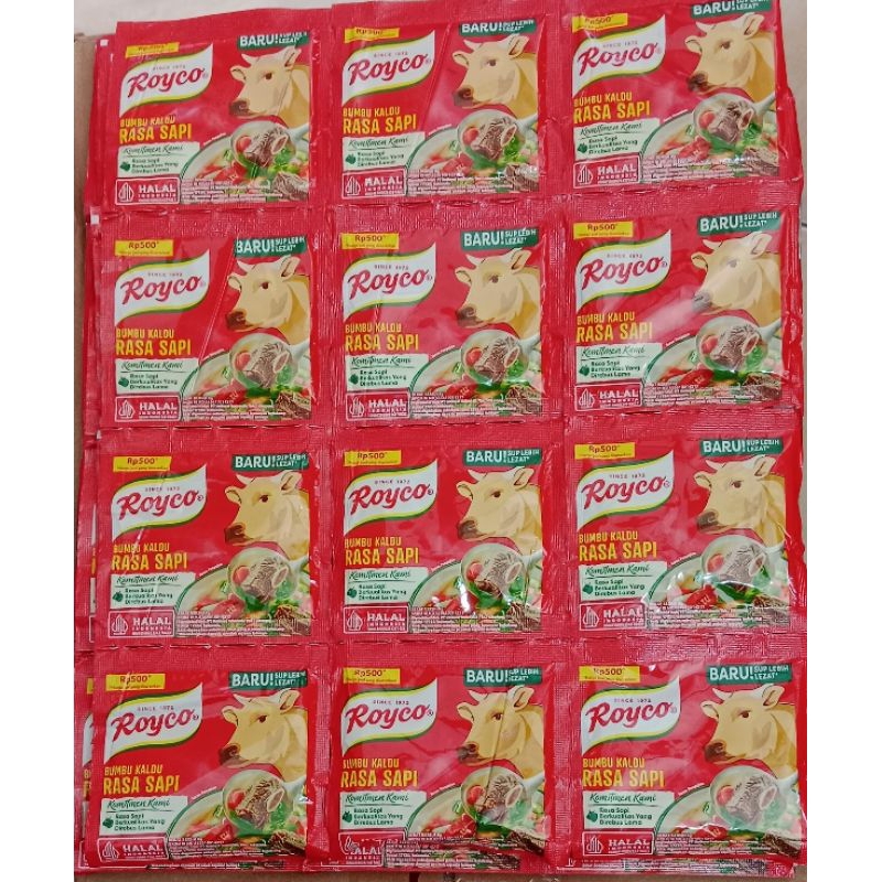 

Royko rasa sapi 1 rcg isi 12 sachet