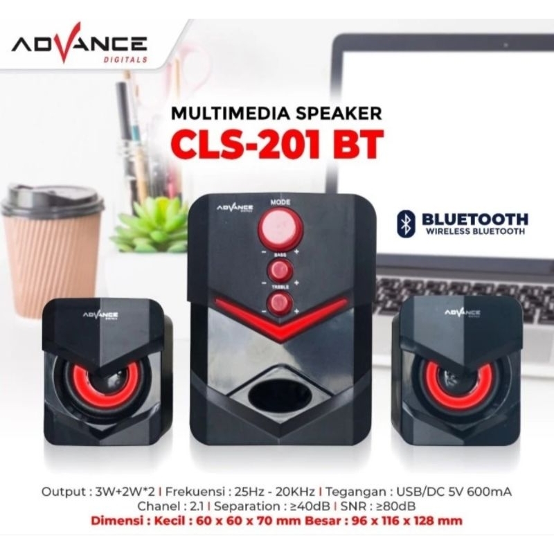 Speaker Computer Advance CLS-201BT/Speaker Multimedia Bluetooth Advance CLS201BT ORI