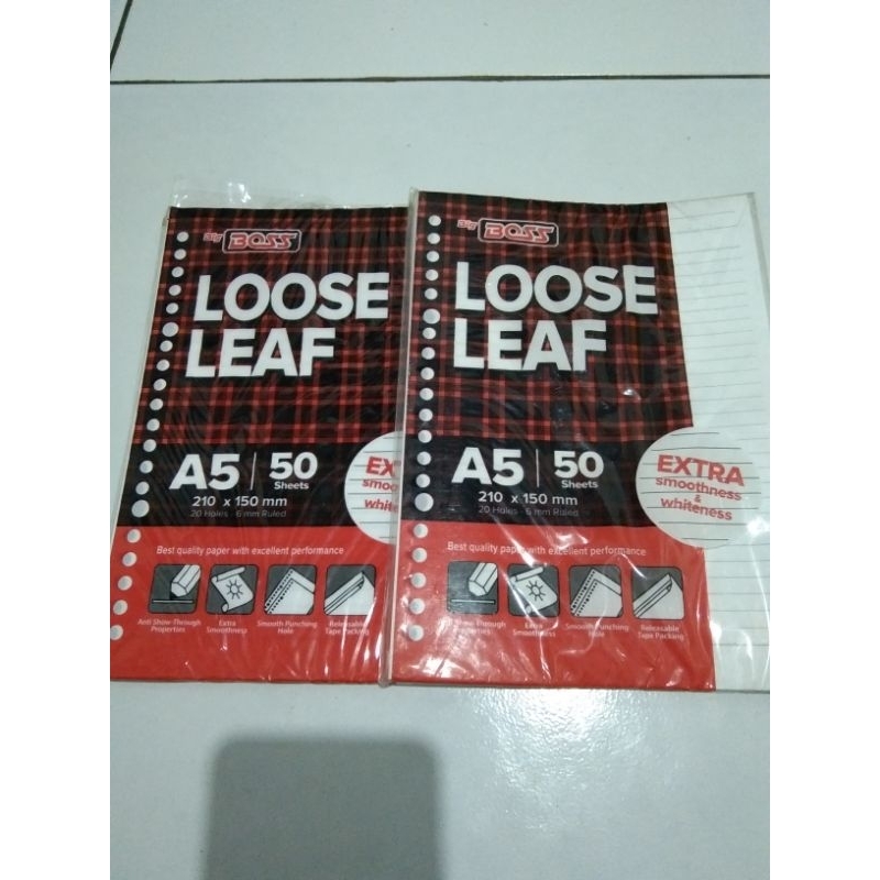 

Loose Leaf Size A5 50 Sheets