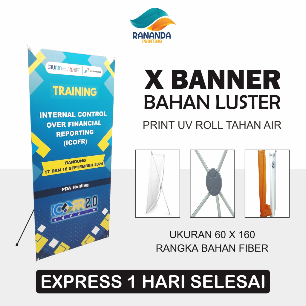 X banner | X banner promosi | X banner wisuda