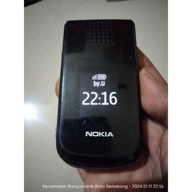 Nokia 2720 a Flip Black Normal Original Mulus Jadul Langka Unik Imut Speaker Bass Stereo Joss Khas X