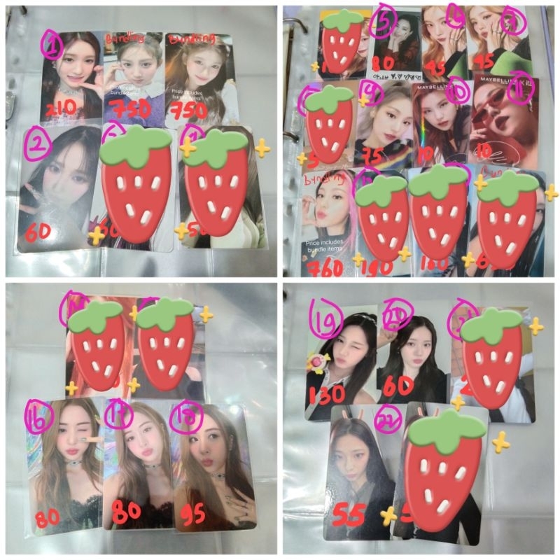 PHOTOCARD GIRLGROUP GG ITZY ILLIT LESSERAFIM IVE BABYMONSTER YEJI LEESEO RORA YUNAH YUNJIN GARAM PC