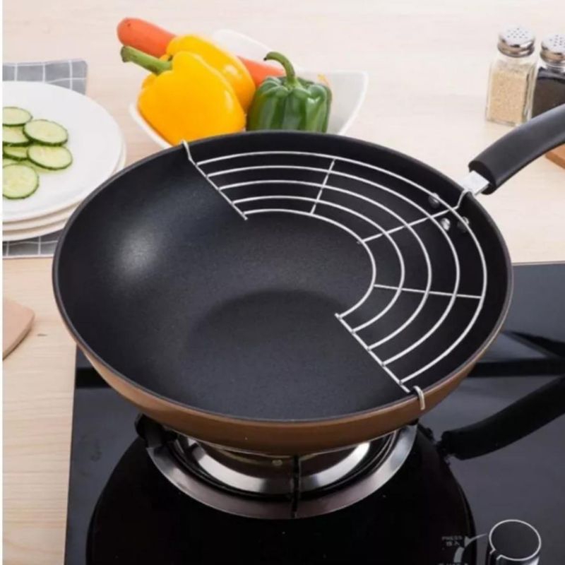 RAK TATAKAN PENIRIS MINYAK GORENG UKURAN 32CM, PENIRIS MINYAK WAJAN, RAK TATAKAN WAJAN, PENIRIS GANT