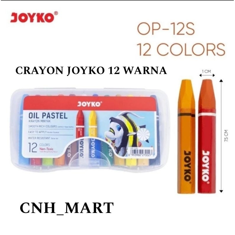 

Crayon Joyko 12 warna - Oil Pastel 12 Joyko Op- 12 S