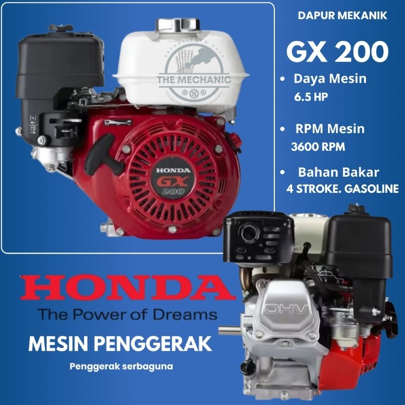 JKL Mesin Penggerak Honda GX 200 Mesin Serbaguna