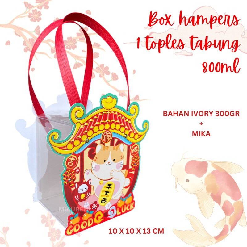 

Isi 5 set box hampers imlek kotak hampers 1 toples 600ml 800ml