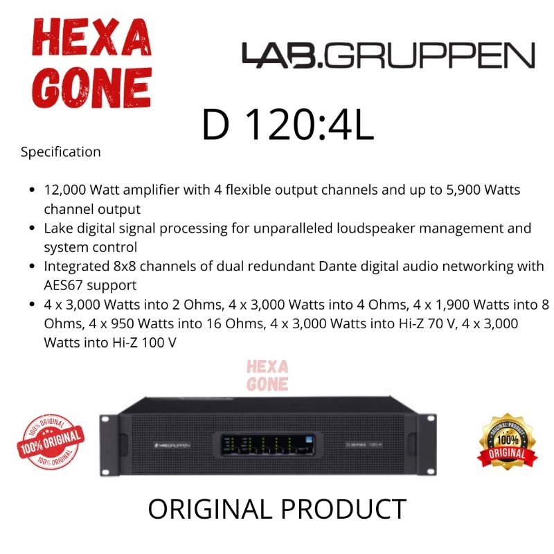 LABGRUPPEN D 120:4L Class D Power Amplyfier Original