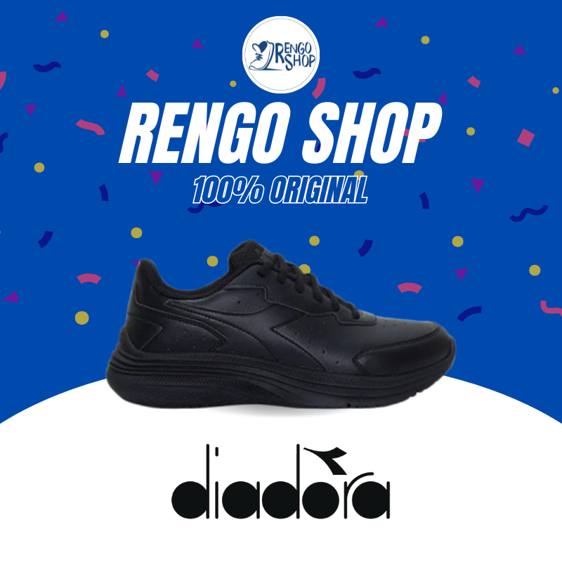 [Ori] Sepatu Lari Pria Running Diadora Eagle 7 SL Black