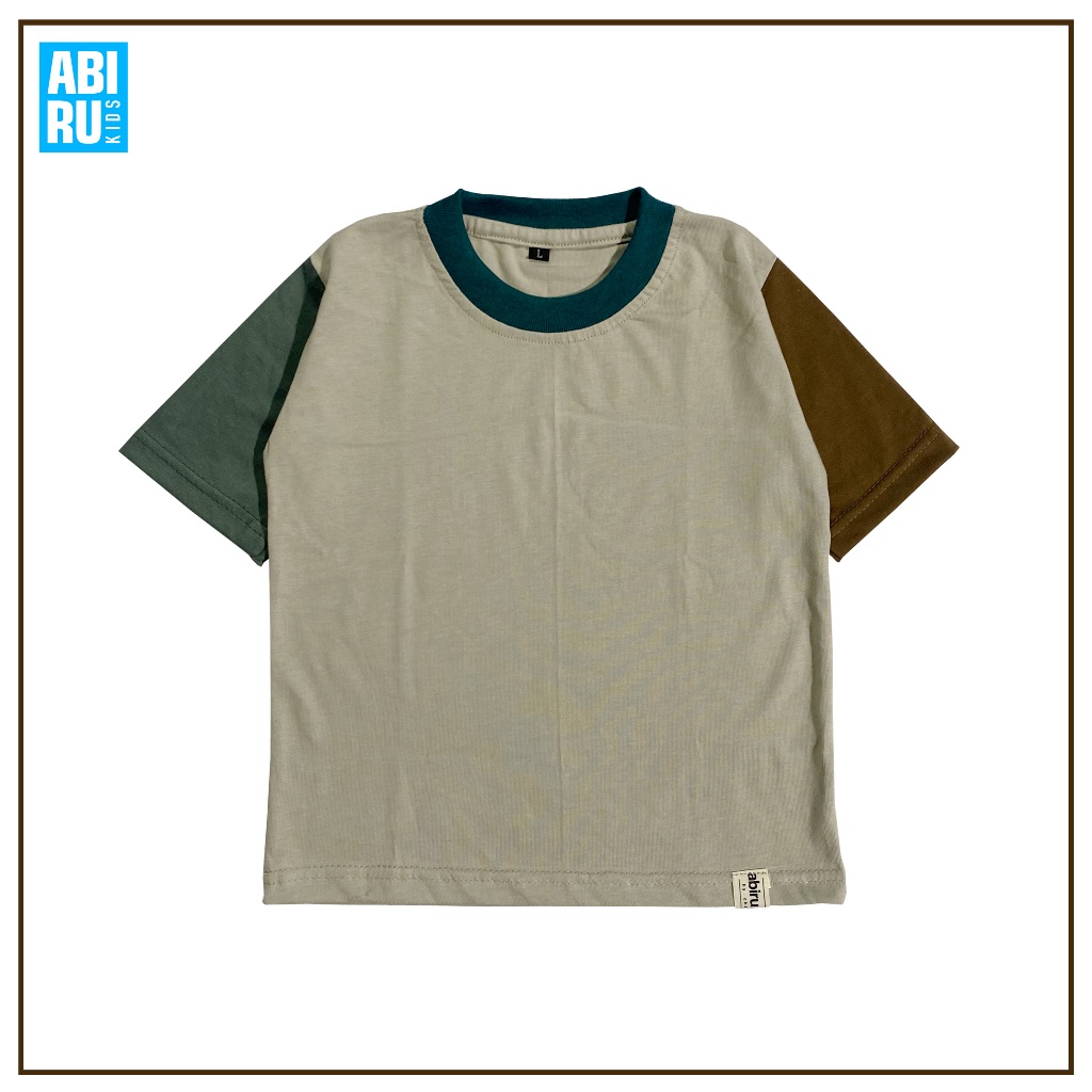 Abiru kids Kaos Anak Kombinasi Warna Kaos anak warna mocca